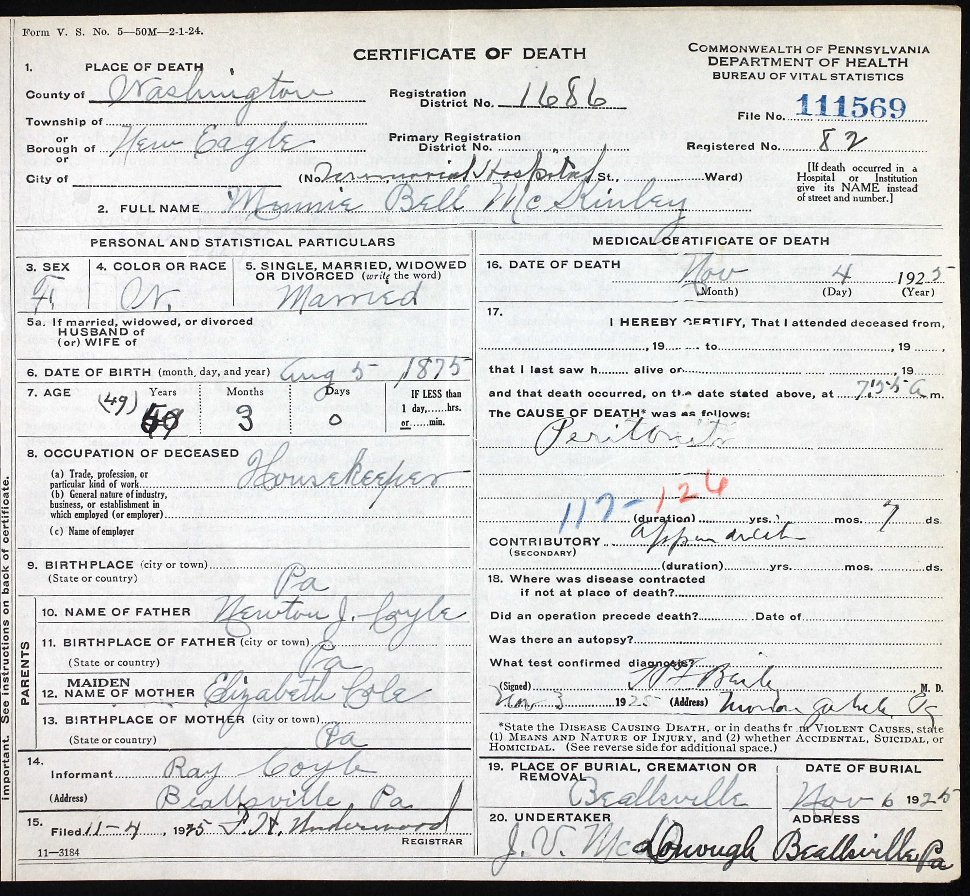 Minnie Bell McKinley